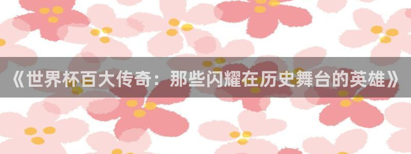 欧洲区世界杯预选赛：《世界杯百大传奇：那些闪耀在历史舞台的英雄》